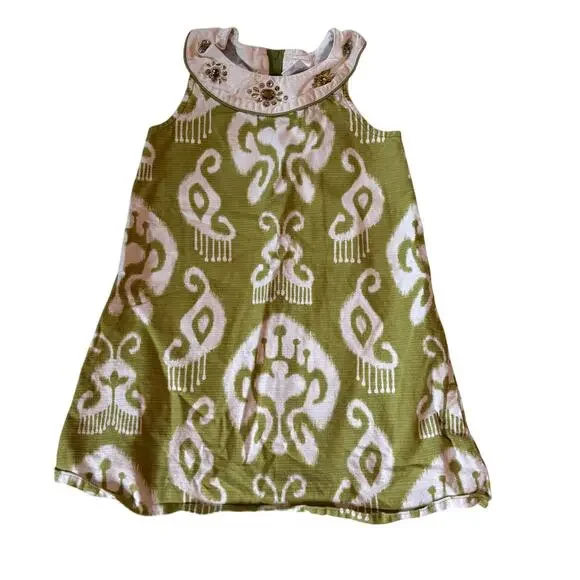 Gymboree Girls Retro Green Sleeveless Dress