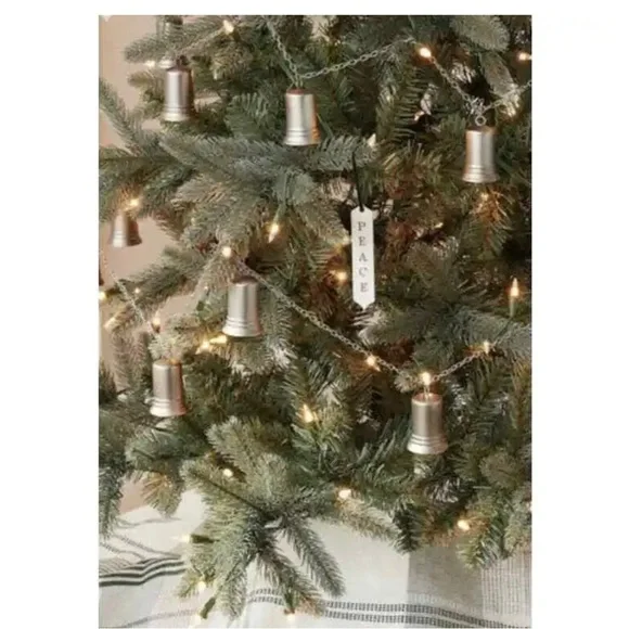 New Magnolia Silver Bells Chain Garland decorations Christmas Hearth and Hand