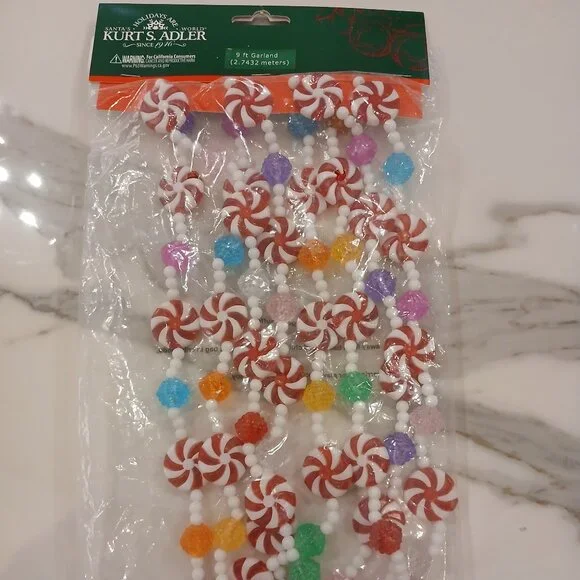 Kurt Adler 9' Candy Garland NWT