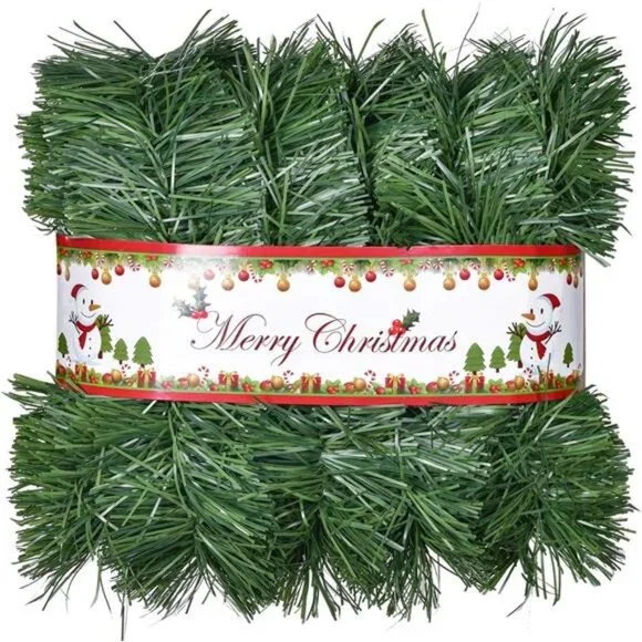 40 Foot Christmas Garland, Artificial Pine Garland Artificial Green Greenery