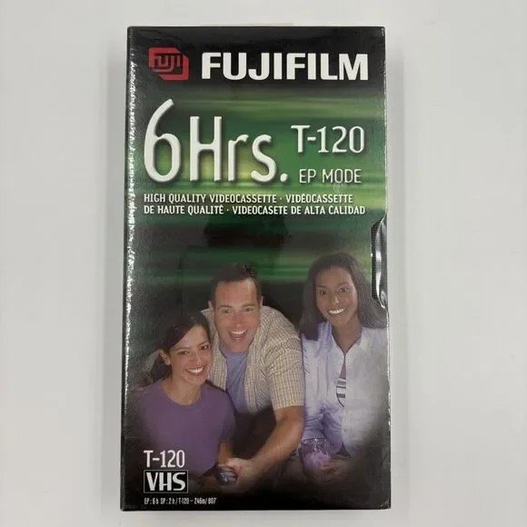 NEW Sealed Fujifilm HQ T-120 Blank VHS Tape‎