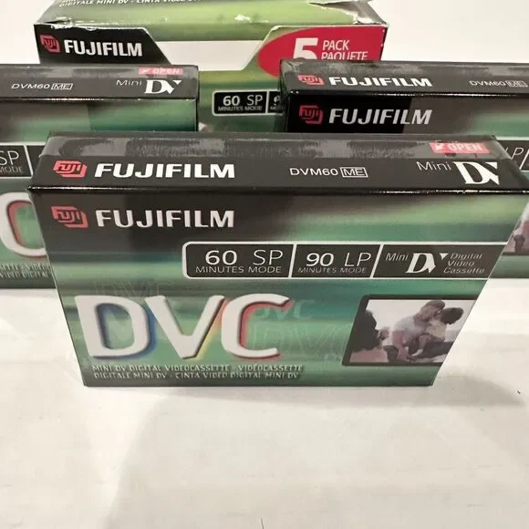 Fujifilm DVC Mini DV Digital Video Cassettes 60 Min‎ SP Sealed 3 Pack