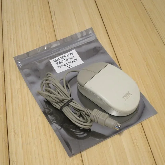 Original IBM Tank Mouse 96F9275 Wired 2 Button - Tested 05