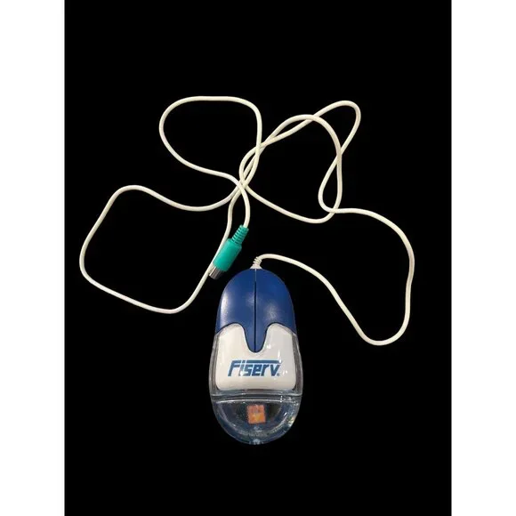 Rare Vintage AQUA Water Ball Mouse PS2 Digital Investor FISERV *UNTESTED‎