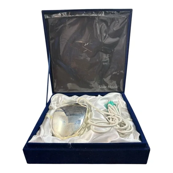 Wallace‎ Silversmiths SILVER PLATED COMPUTER MOUSE w/ Box & Mouse Pad Gift Set