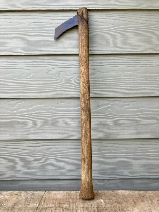 Vintage Cutting Tool with Wood Handle Rustic Decor