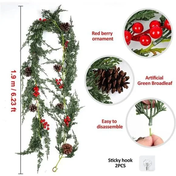Christmas Garland Greenery Outdoor Pine Garland,Christmas Decorations
