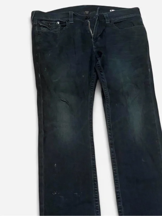 True Religion Men's Straight Jeans in Faded Blue