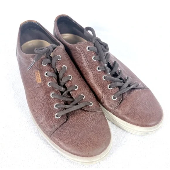 Ecco SOFT 7 Street Sneakers Shoes Brown Comfort Men's Size EU 45. US 11