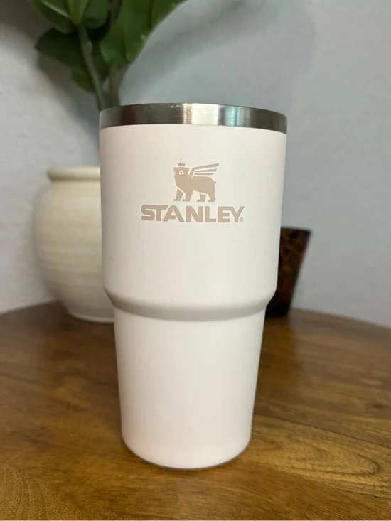 Stanley Pink Travel Tumbler with Stainless Rim