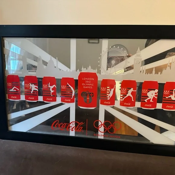 Coca-Cola Red and White Olympic Commemorative Frame