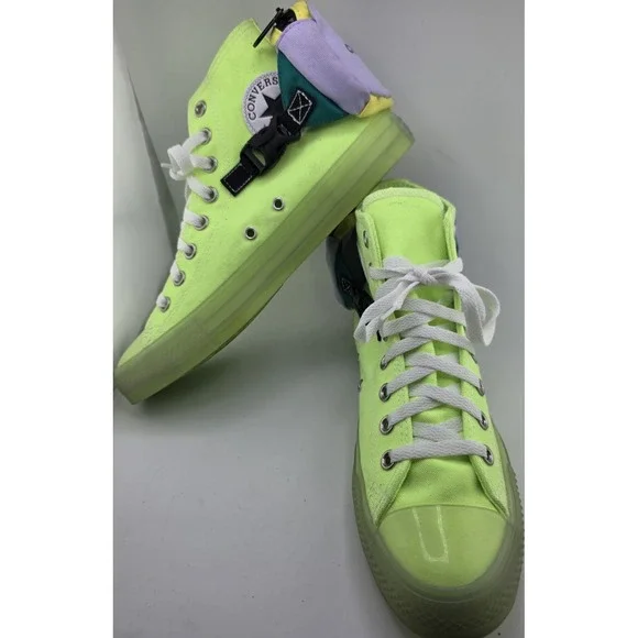 Converse Chuck Taylor All Star Buckle Up High Top Neon Jelly Green M7.5 W9.5