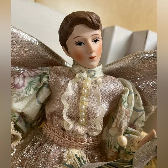Vintage Angle Tree Topper Porcelain Hands And Feet Christmas Tree Topper Decor