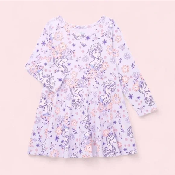 Disney‎ Frozen Toddler Long Sleeve Dress NWT 12M & 2T