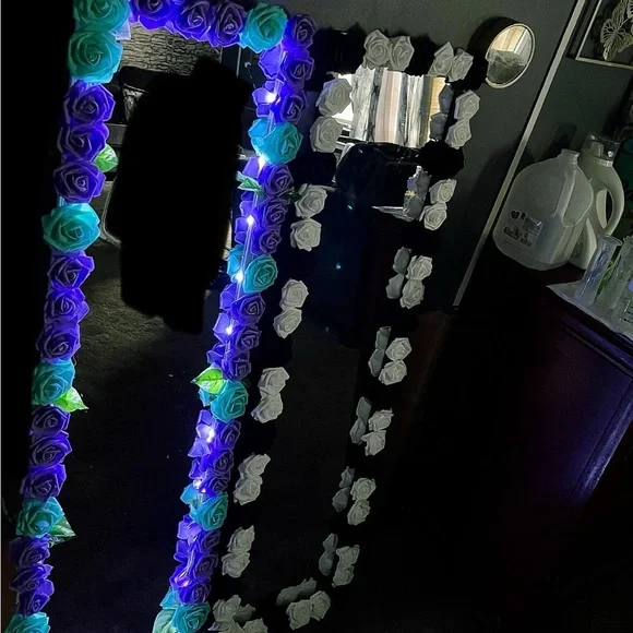 Flower mirrors $45 with fairy lights $40 without fairy lights,any colors/color.