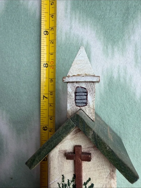 3 Rustic Miniature Wooden Birdhouse Trio - Green, Red, Brown, Yellow