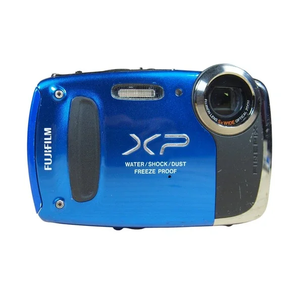 Fujifilm FinePix XP50 14.4MP‎ Digital Camera Bundle Blue W/Charger + Battery EUC
