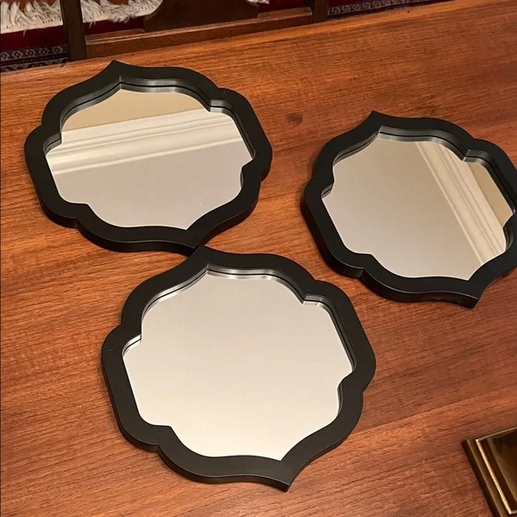 Black Framed Wall Mirrors Set