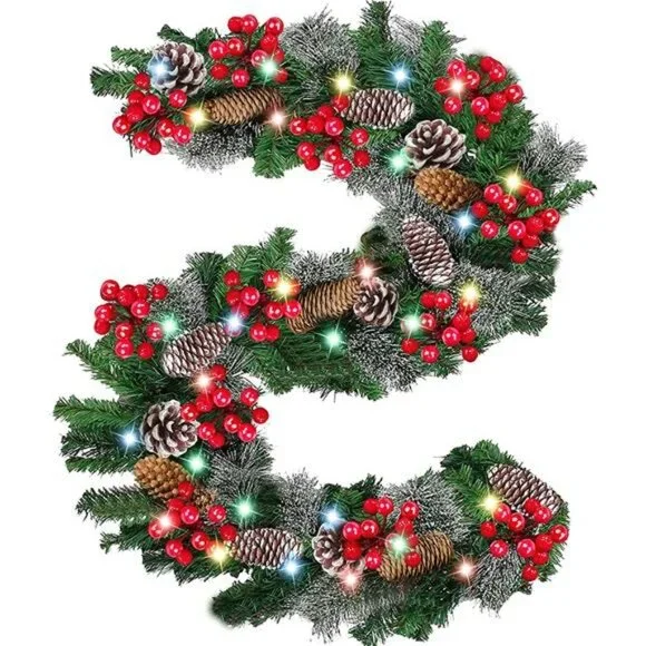 9 Ft by 10 Inch 100 LED Christmas Garland Decor