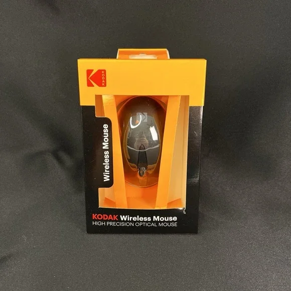 Kodak Wireless Mouse Unisex OS Black New High Precision 2.4GHz Optical WLSM-801