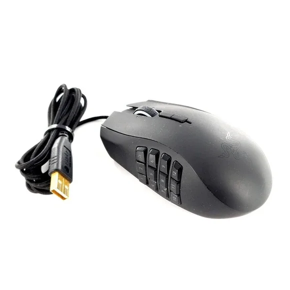 Razer Saga 2014 Wired Gaming Mouse RZ01-0104 Black Tested & Works