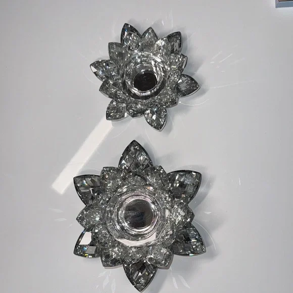 Silver Lotus Flower Wall Decor with Dimensional Petals