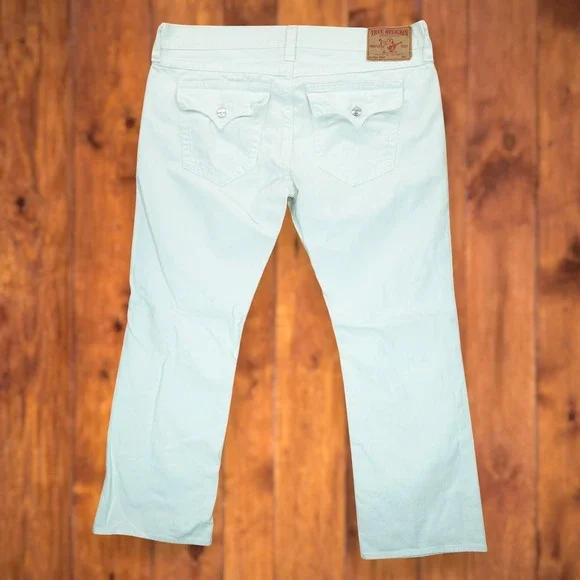 Vintage True Religion White Y2K Ricky‎ Relaxed Straight Pants Size: 44