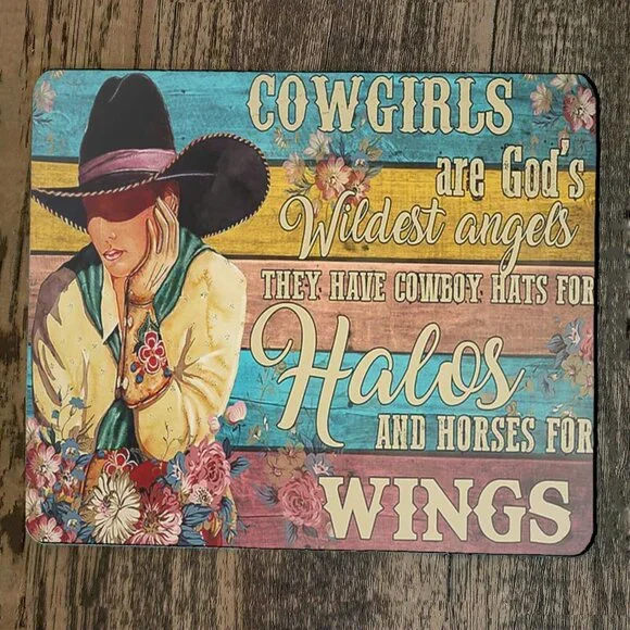 Mouse Pad‎ Cowgirls are Gods Wildest Angels