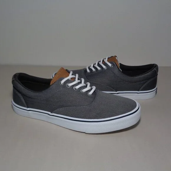Izod Size 8.5 M / RANGLEY / Gray / Canvas / Casual Deck Sneakers New Men's Shoes