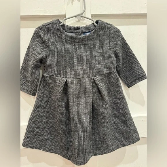 GAP Gray Herringbone Kids Dress