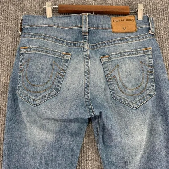 True Religion Geno relaxed slim jeans 31 medium y2k biker distressed denim