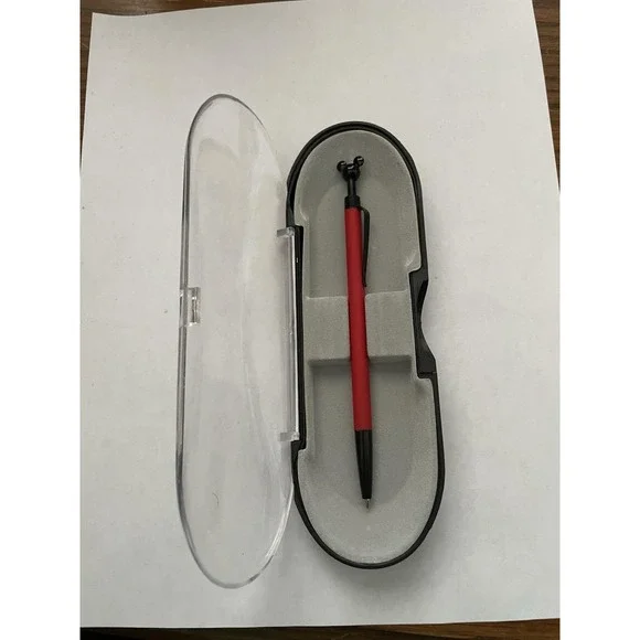 Disney Mickey Mouse Pen Red Black With Mickey Head