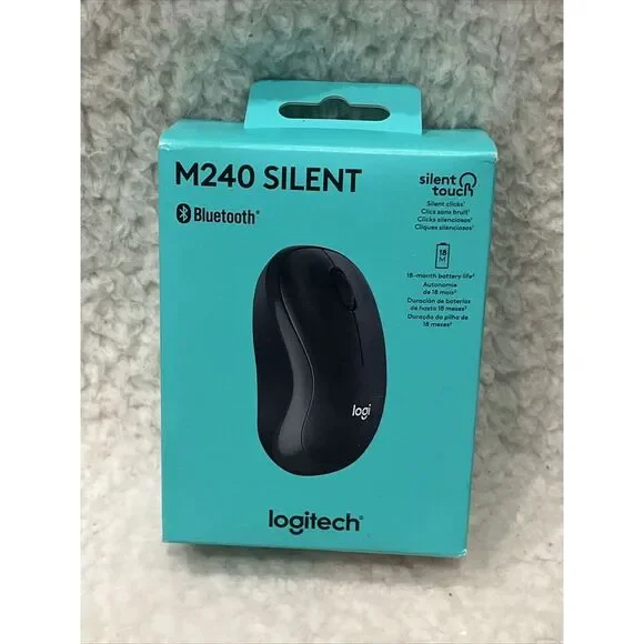 NEW‎ IN BOX: Logitech M240 Silent Wireless Optical Mouse - Graphite