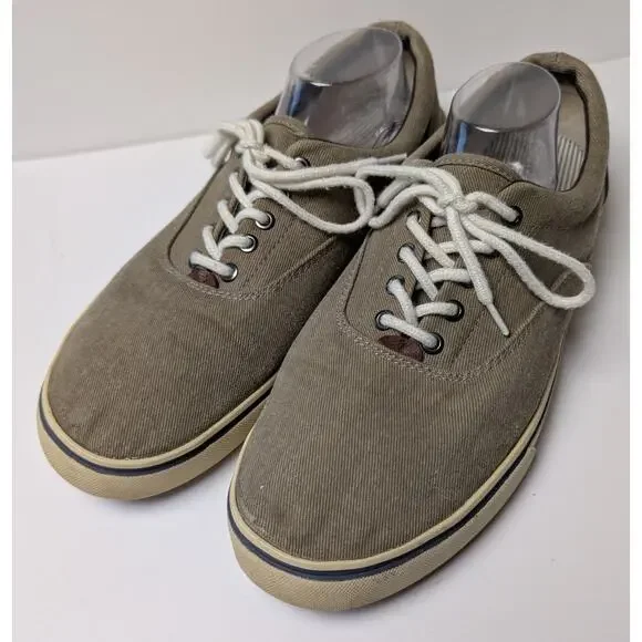 Merona Gray Canvas Sneakers MENS SIZE 13 Casual Comfy Boat Shoes Preppy Vegan