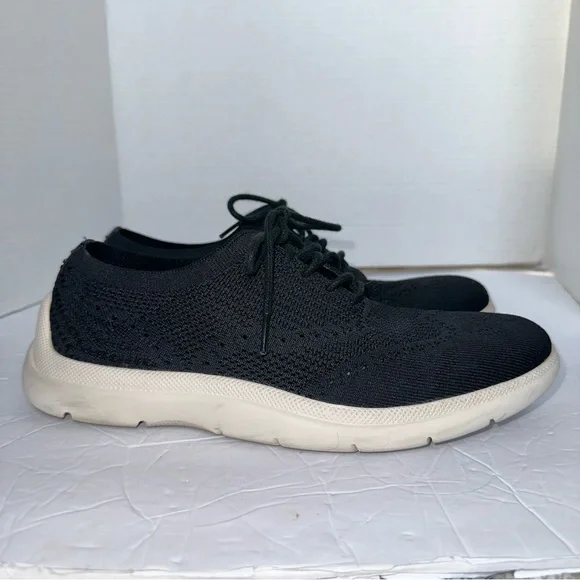 COACH Men’s Black Lightweight Knit Derby Runner Sneakers Laced Shoes- Size 8
