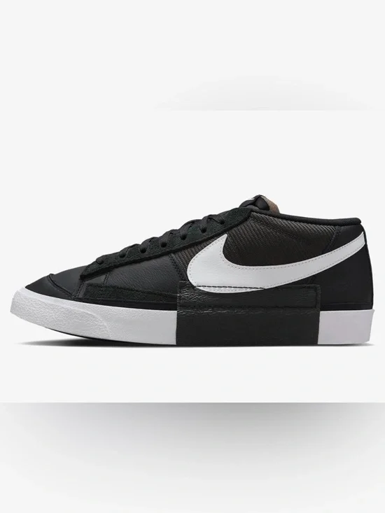 Nike Blazer Low Pro Club Men’s Swoosh Sneaker Black & White size 12
