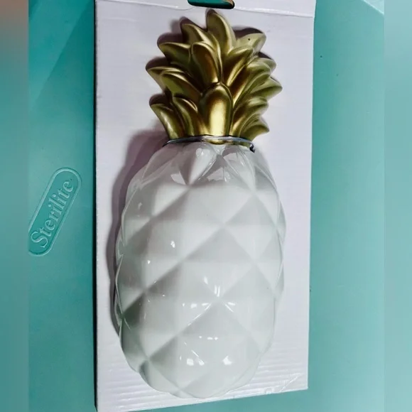 Threshold ceramic Gold and White Pineapple Decor