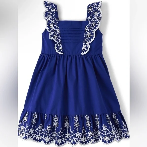 Gymboree | Baby Girl Blue‎ and White Dress