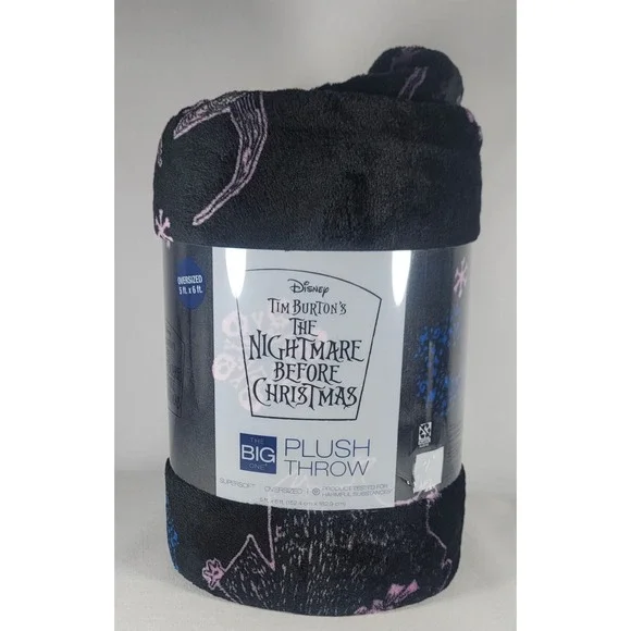 The Big One Oversized Nightmare Before Christmas Plush Throw Blanket - 5ft x 6ft