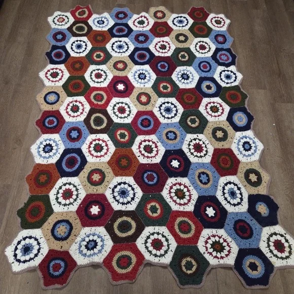 handmade crochet afghan / throw blanket