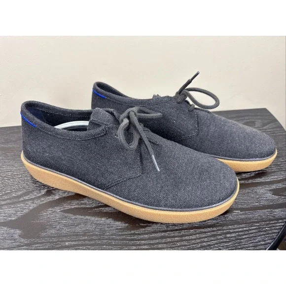 Rothy's Men's Monty Lace Sneakers Sz 12.5 Gray Merino Wool Shoe EUC‎