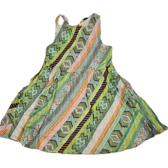 Rare Editions Girls Dress Sz 3T Sleeveless Geometric‎ Stripe Party Spring Easter