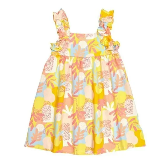 NWT Cynthia Rowley Toddler Girls Cinched Ruffle Strap Dress