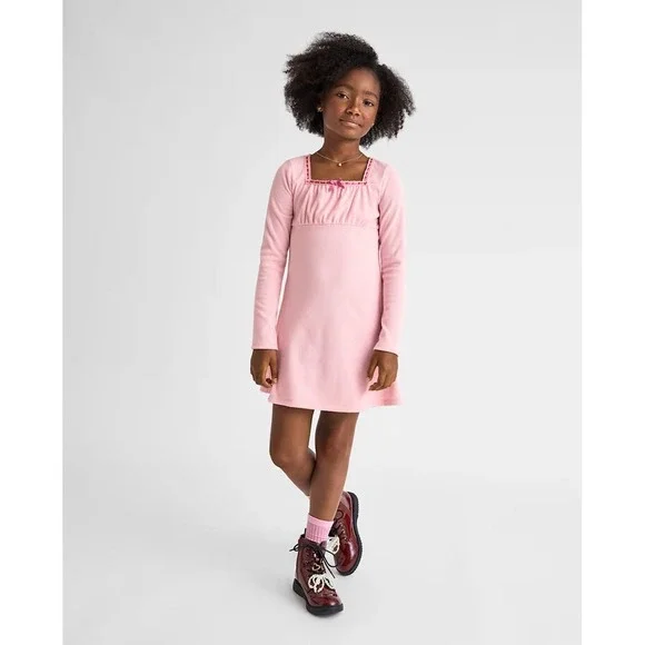 The Children's Place Girls Pink Rib Shift Dress Size M 7/8