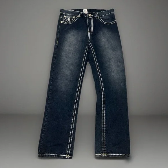 True Religion Ricky Super T-36 Thick Stitches Jeans Made In USA RARE Vintage