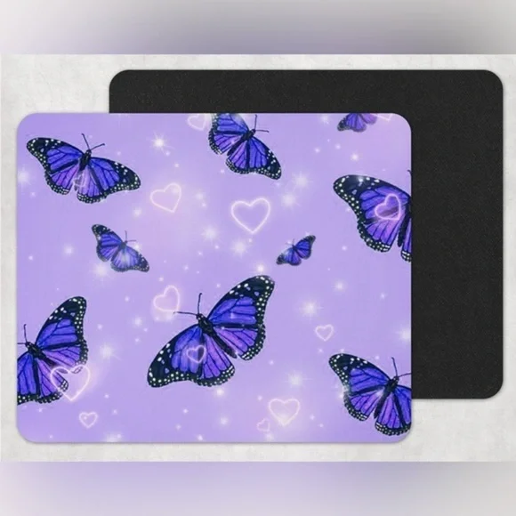 PURPLE Butterfly Sparkle Mouse Pad