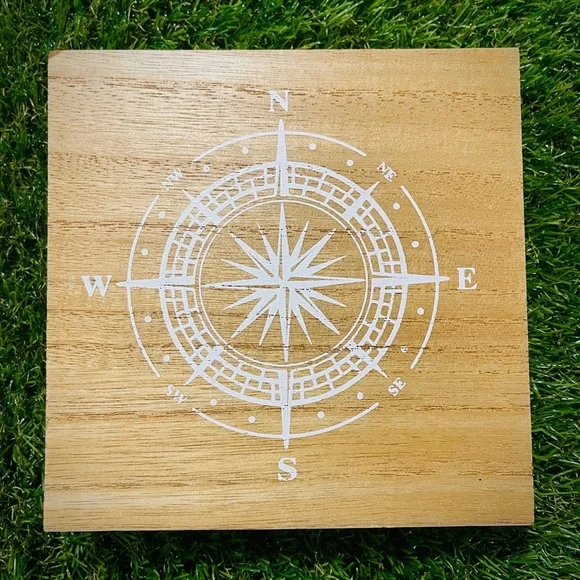 Wooden Compass Wall Art
