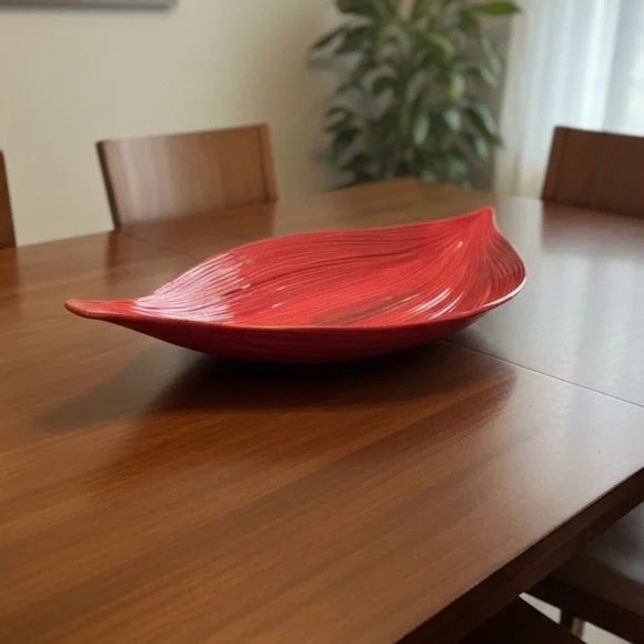 Laurie Gates Anna Bloom leaf plate, spectacular, food safe, difficult to find