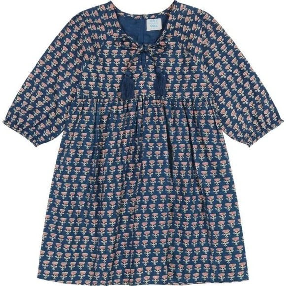 NWT Mer st Barth Sara floral print long sleeve popover dress size 8