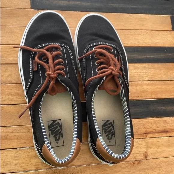 Vans Off The Wall Mens Sz 10.5 Canvas Low Sneakers Skate 721461 Lace Up S-3